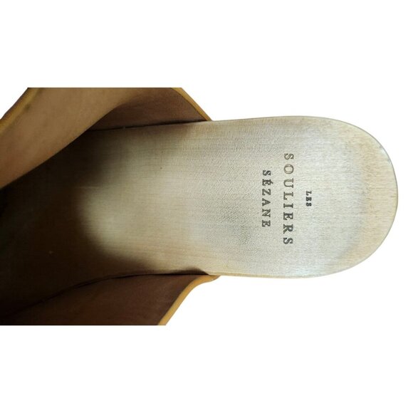 Sezane Dakota High Clogs in Terracotta Red Wooden Heels Buckle Chunky Platform - Picture 10 of 15